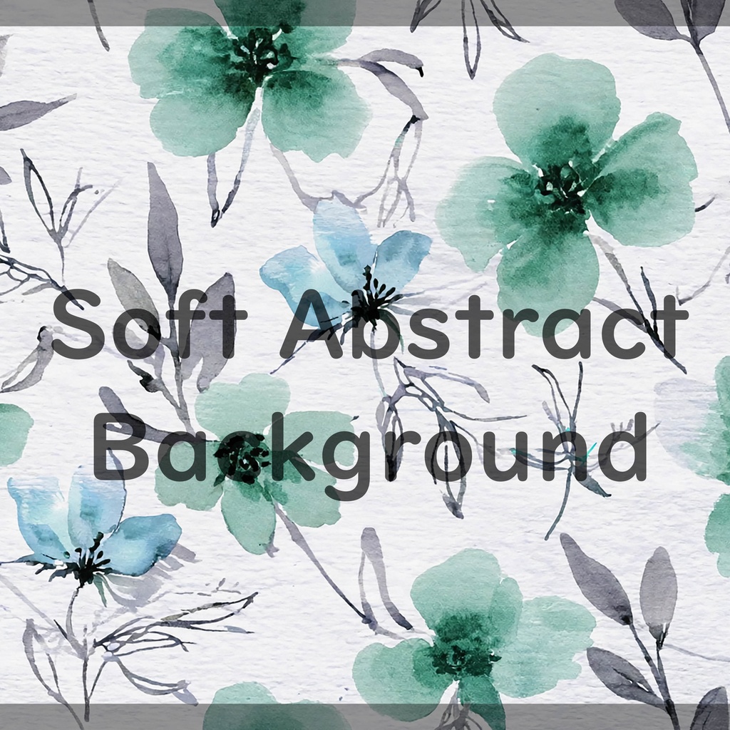 05_やさしい水彩フラワー背景素材|ナチュラルボタニカル(8色セット)
