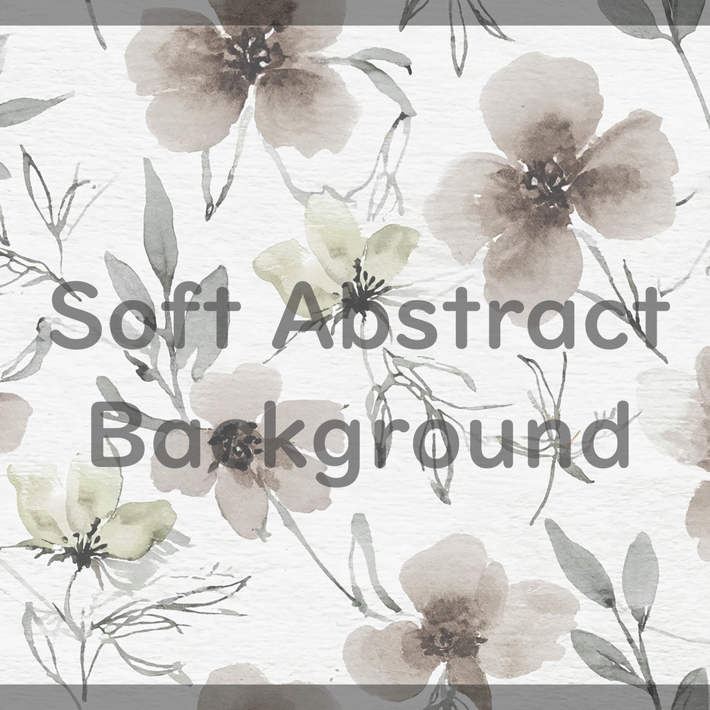 02_やさしい水彩フラワー背景素材|ナチュラルボタニカル(8色セット)