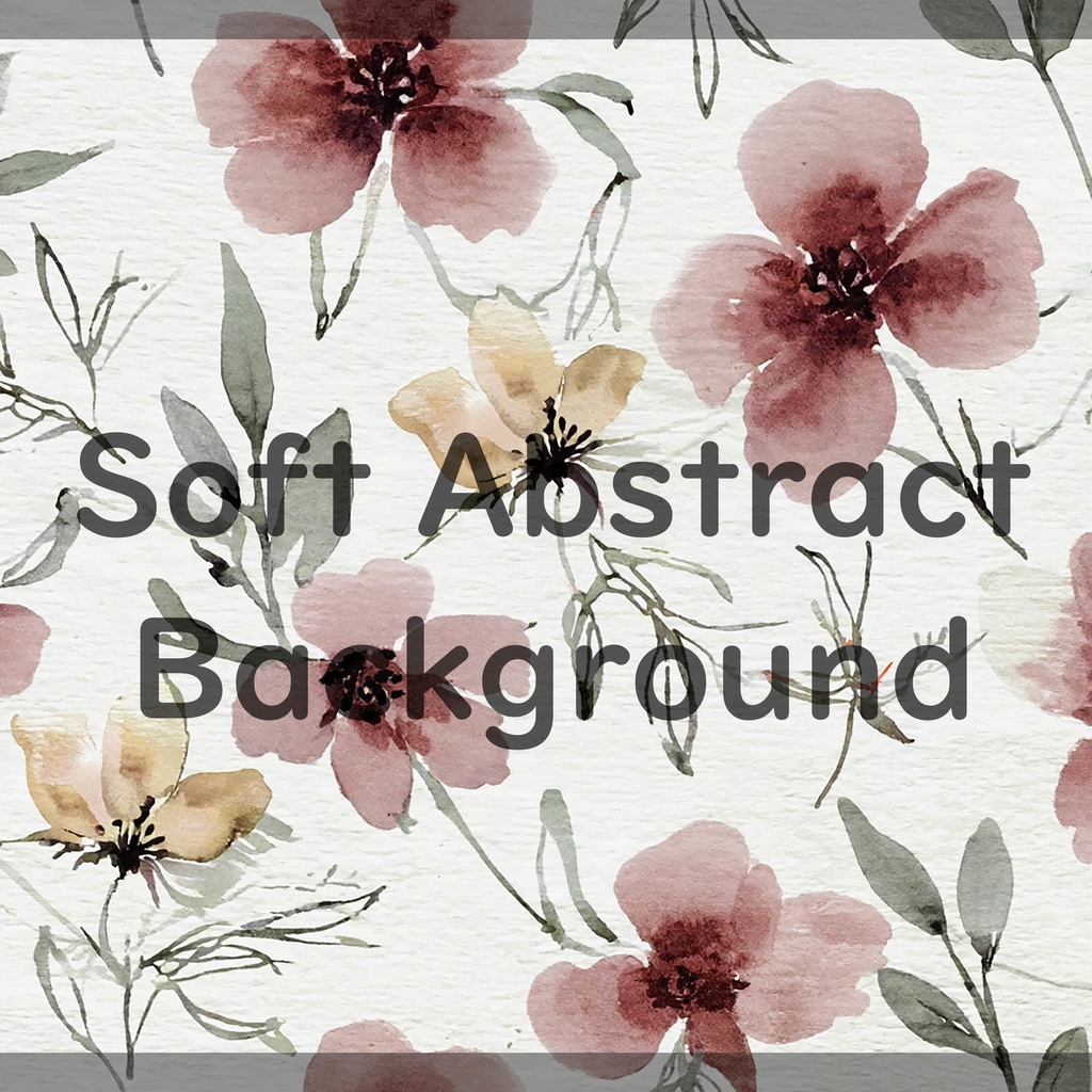 07_やさしい水彩フラワー背景素材|ナチュラルボタニカル(12色セット)