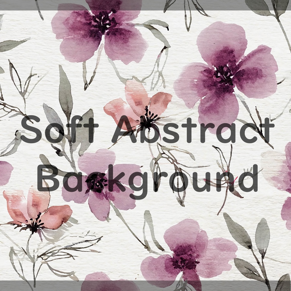 07_やさしい水彩フラワー背景素材|ナチュラルボタニカル(12色セット)