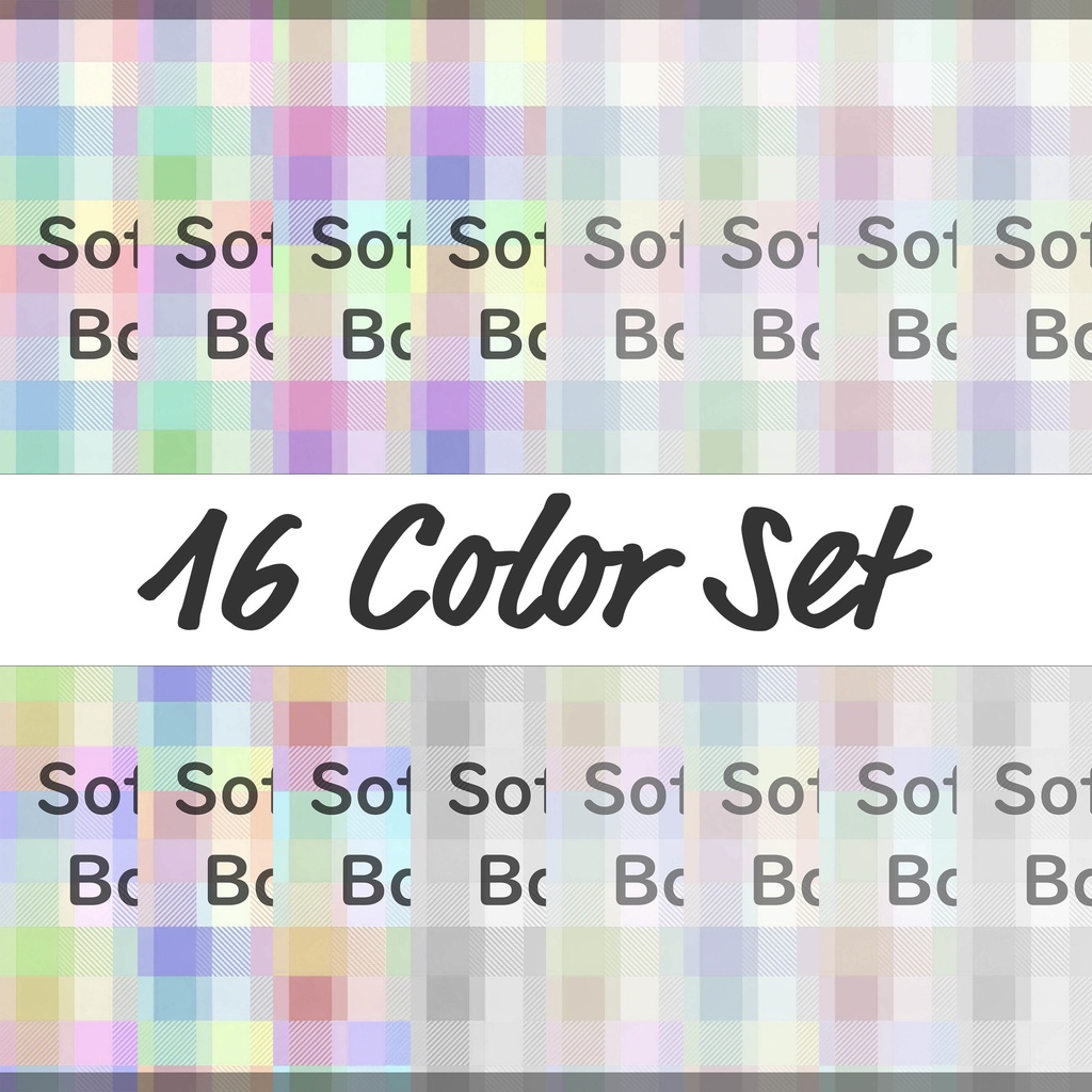 08_やさしい色合いのパステルチェック背景素材｜淡色グリッドパターン（16枚セット）