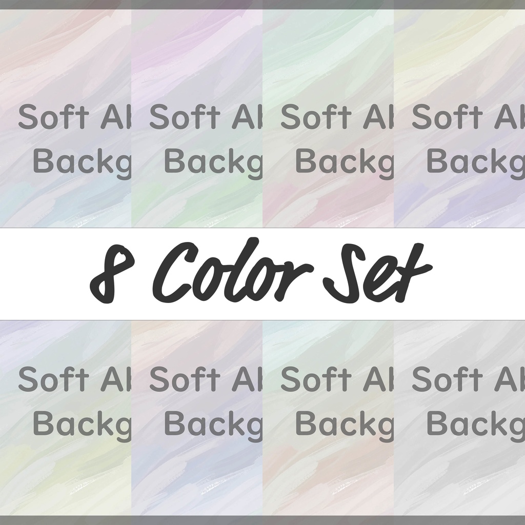 06_やさしい流彩パステルの抽象背景素材|ふんわり筆致デザイン(8色セット)