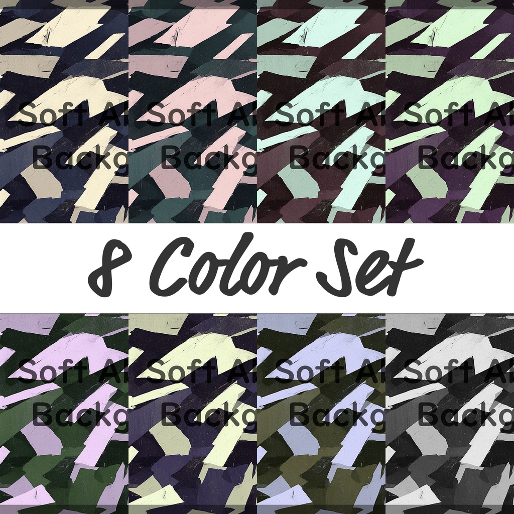 05_落ち着いたネイビートーンの抽象ブラッシュ背景素材|断片的ストロークデザイン(8色セット)