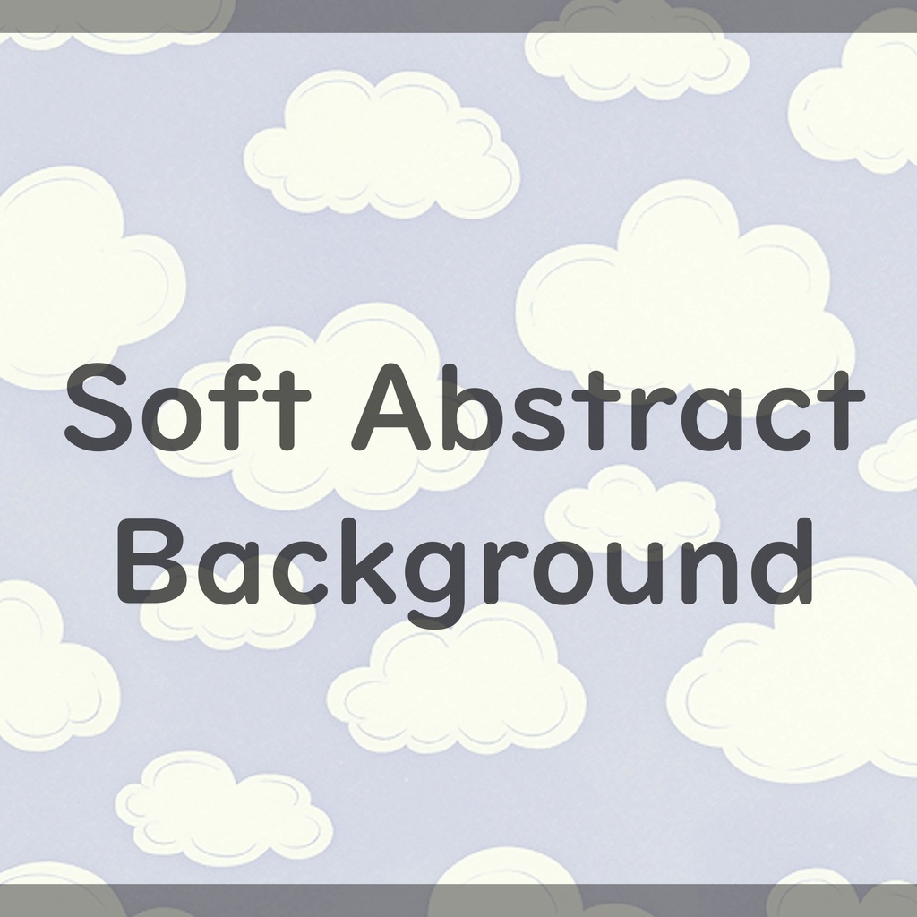 01_やさしい北欧タッチのふんわり雲空イラスト背景素材|ナチュラルスカイデザイン(4色セット)