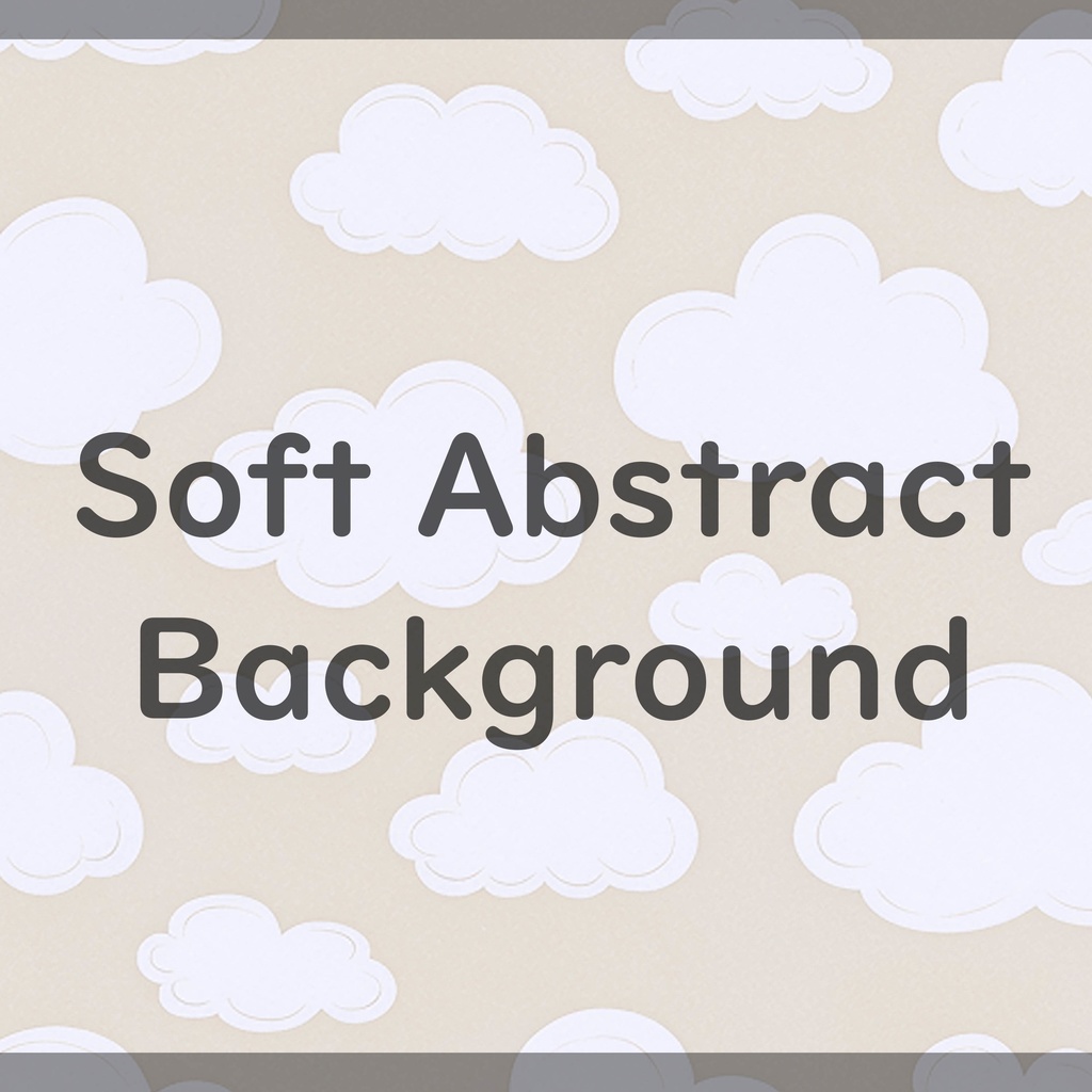 02_やさしい北欧タッチのふんわり雲空イラスト背景素材|ナチュラルスカイデザイン(4色セット)