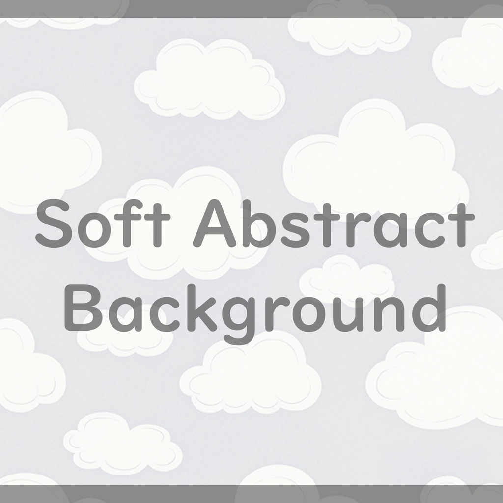 03_やさしい北欧タッチのふんわり雲空イラスト背景素材|ナチュラルスカイデザイン(4色セット)