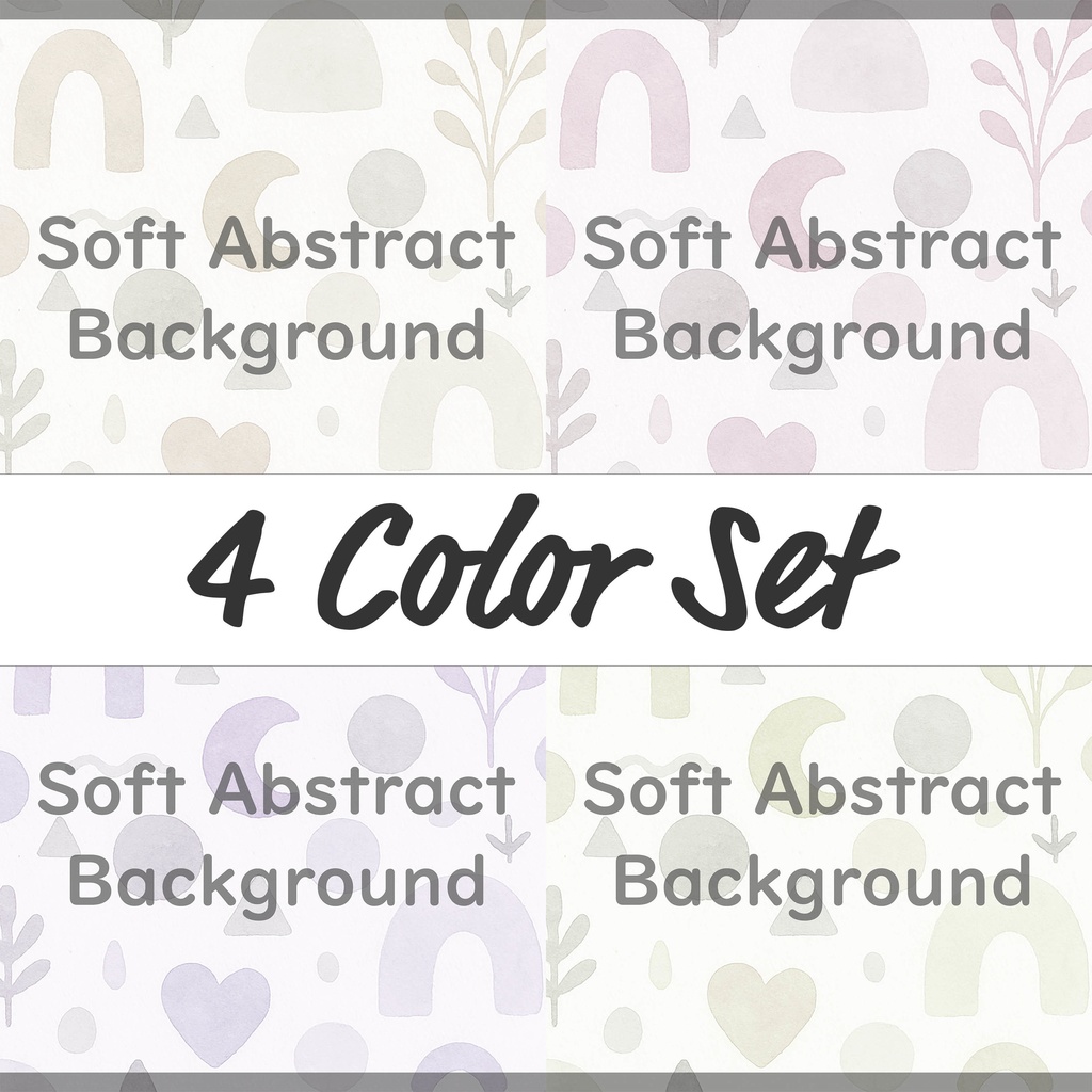 03_水彩タッチのやわらか模様背景素材|やさしい抽象テクスチャ(4色セット)