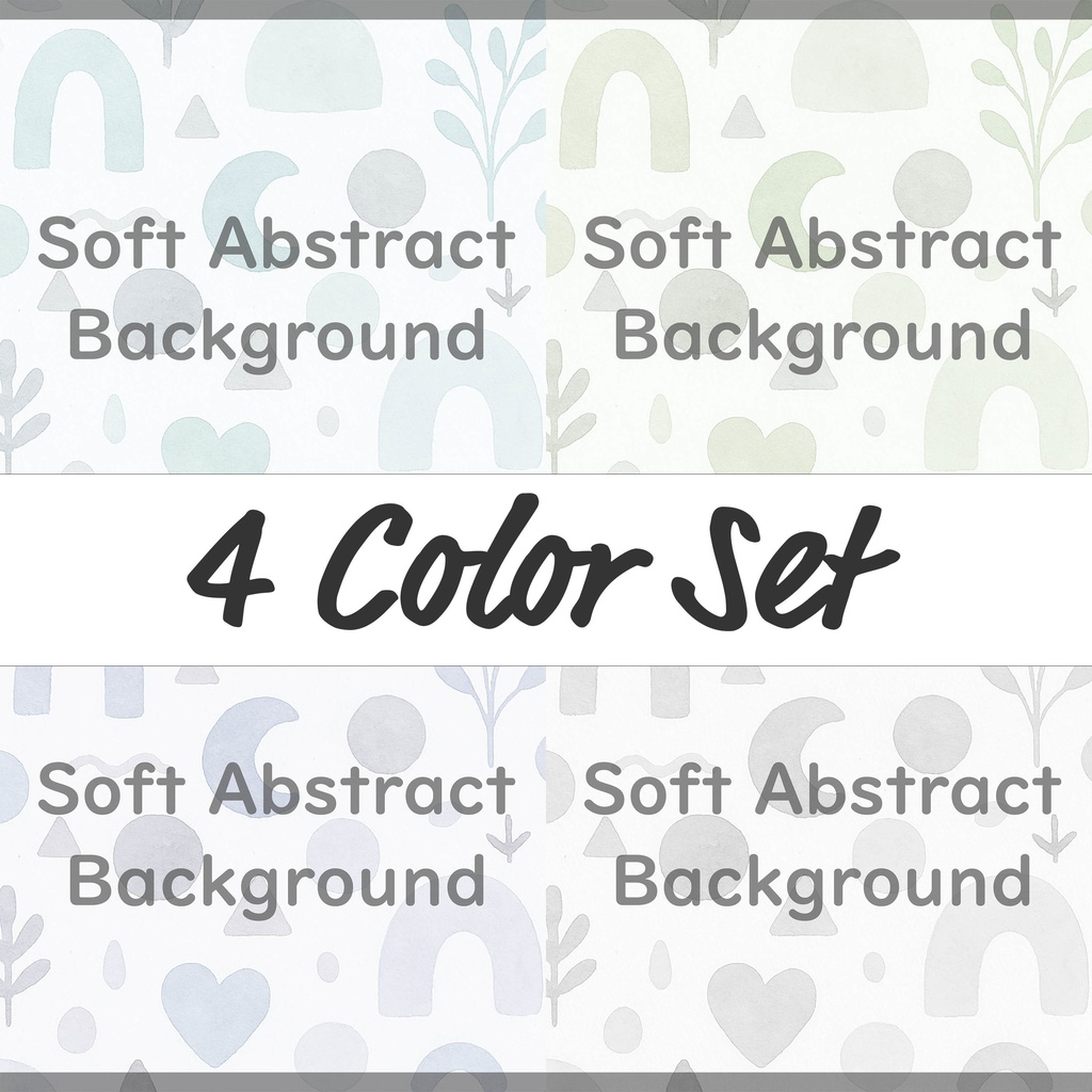 04_水彩タッチのやわらか模様背景素材|やさしい抽象テクスチャ(4色セット)