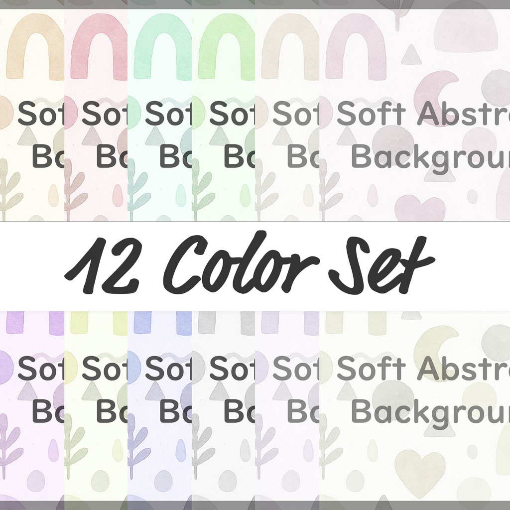 07_水彩タッチのやわらか模様背景素材｜やさしい抽象テクスチャ（12色セット）