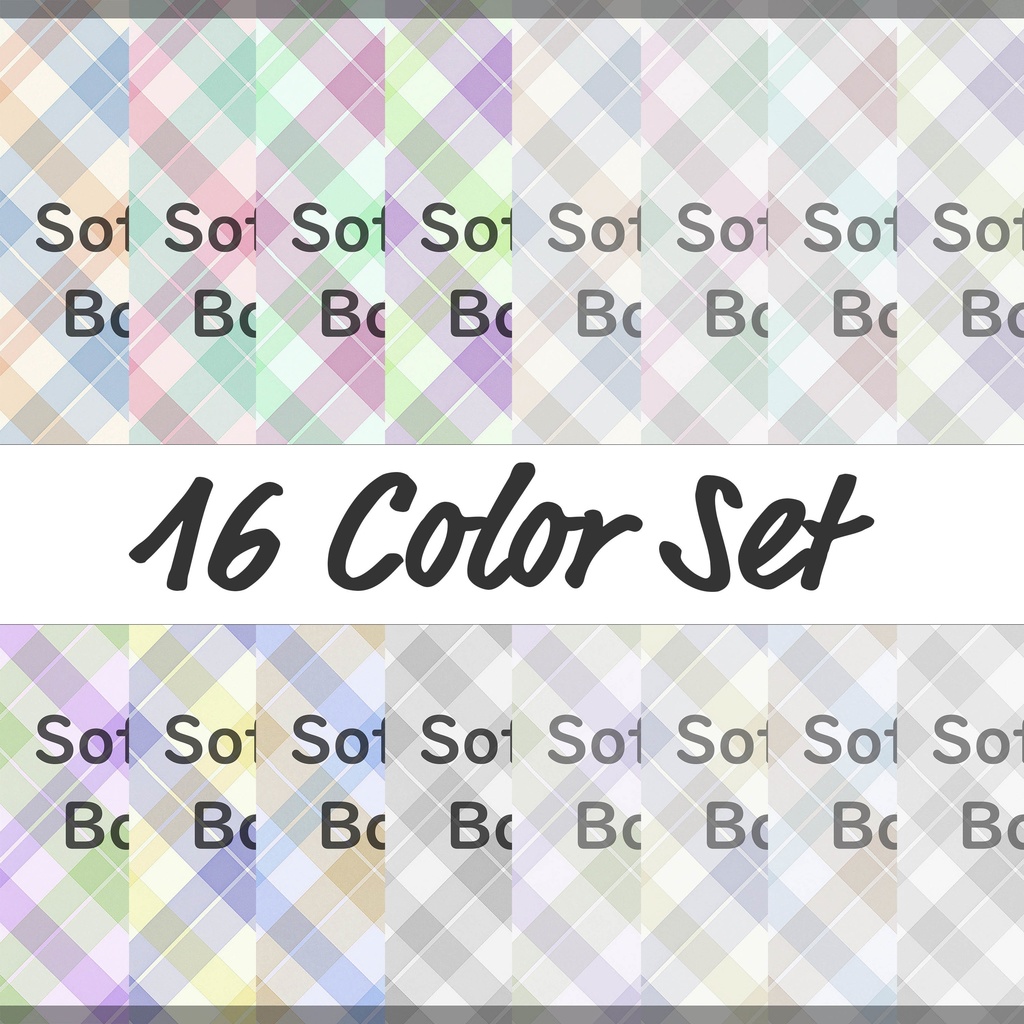 08_ソフトチェック柄ナチュラルテクスチャ背景素材|穏やかパステル(16色セット)