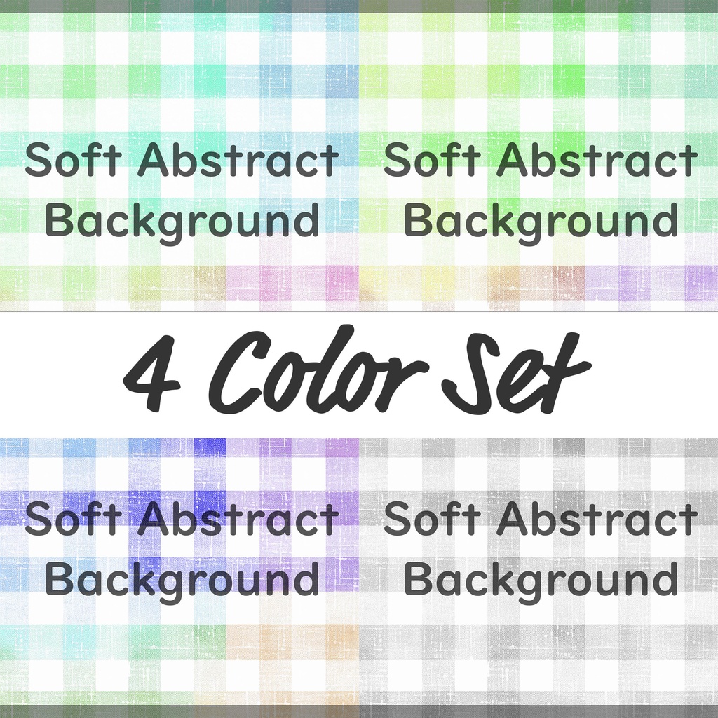 02_パステルチェック背景素材|ナチュラル質感(4色セット)
