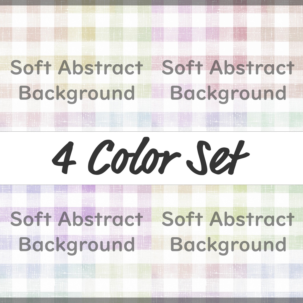 03_パステルチェック背景素材|ナチュラル質感(4色セット)