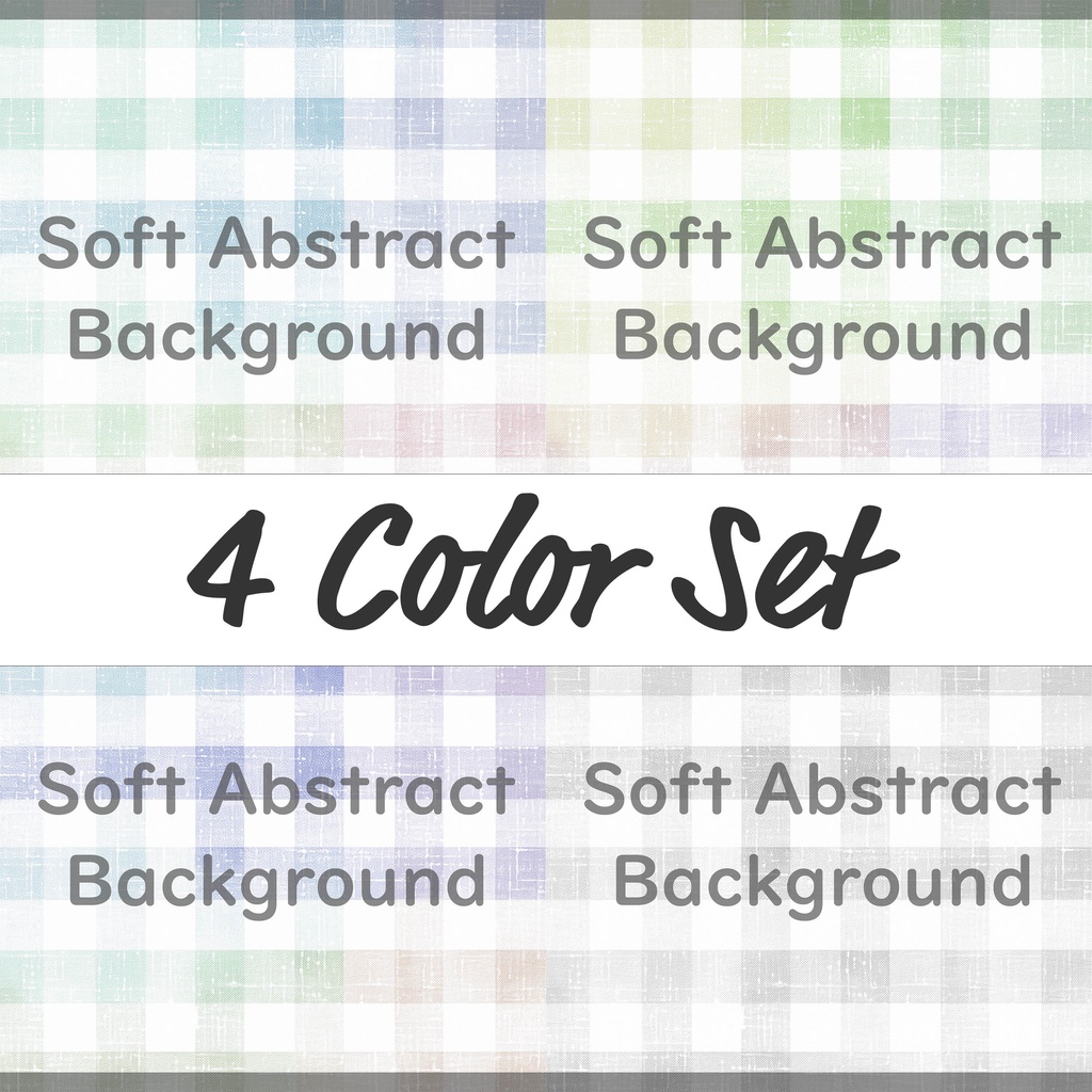 04_パステルチェック背景素材|ナチュラル質感(4色セット)