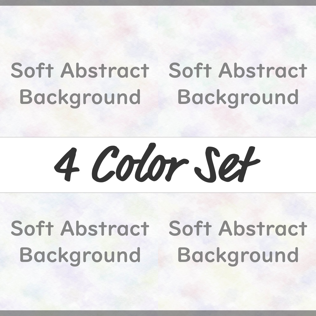 03_やさしいパステル水彩背景素材｜淡彩クラウドテクスチャ（4色セット）