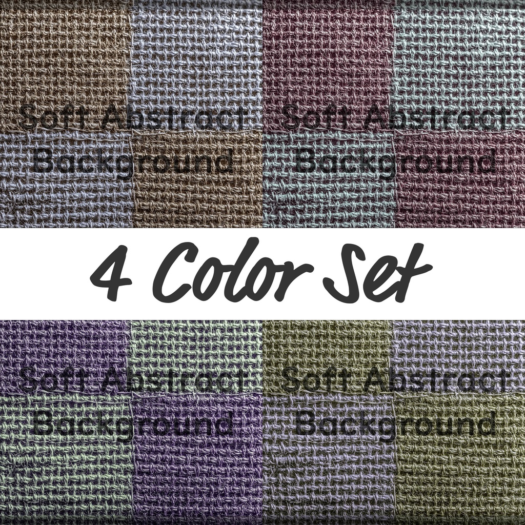 01_リネン調ナチュラルパッチワーク背景素材｜素朴ファブリック質感（4色セット）