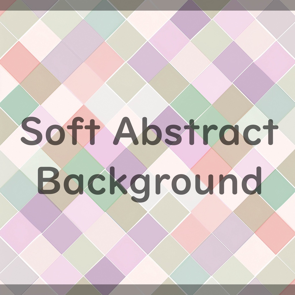 01_やわらかパステルダイヤ背景素材|淡彩キルトチェックパターン(4色セット)