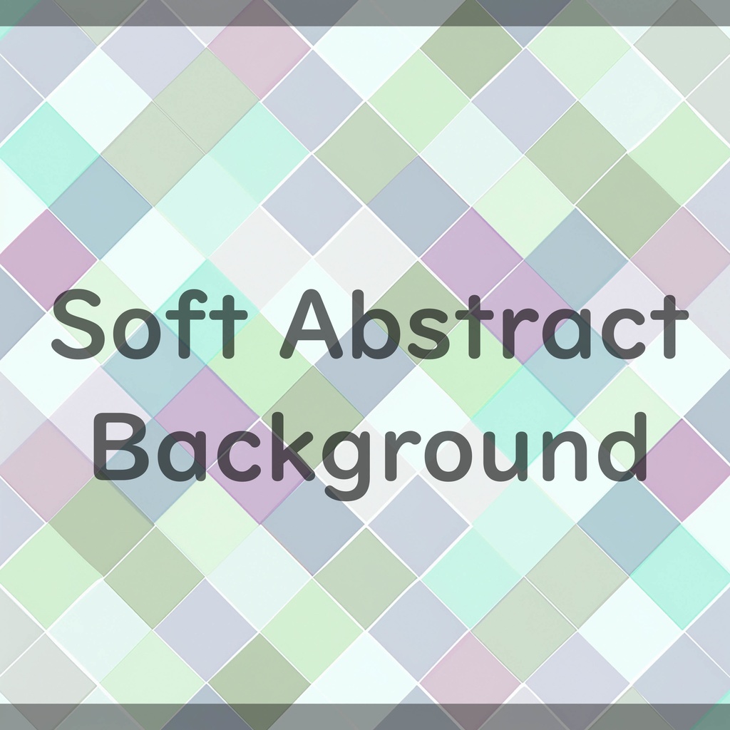 02_やわらかパステルダイヤ背景素材|淡彩キルトチェックパターン(4色セット)
