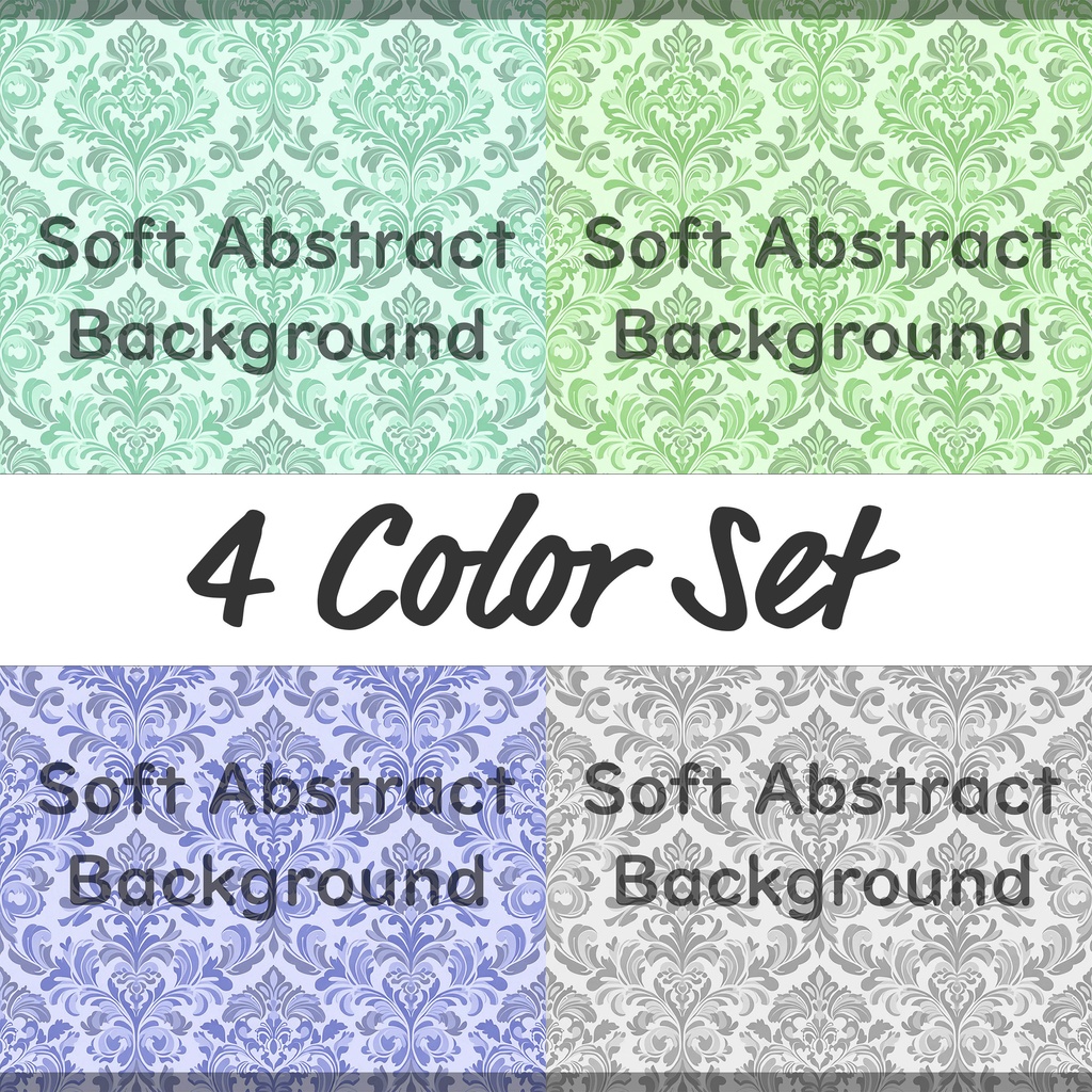 02_クラシックダマスク装飾背景｜アンティークゴールドパターンテクスチャ（4色セット）