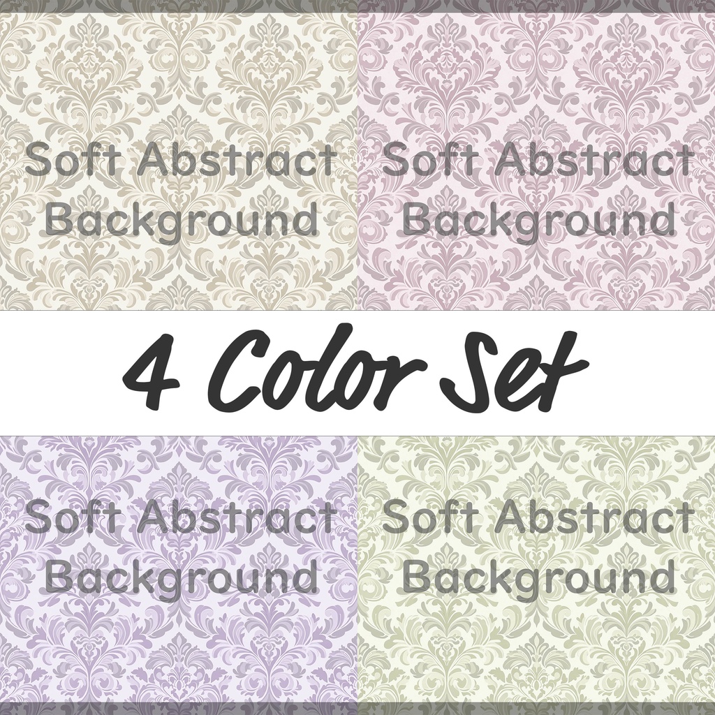 03_クラシックダマスク装飾背景｜アンティークゴールドパターンテクスチャ（4色セット）