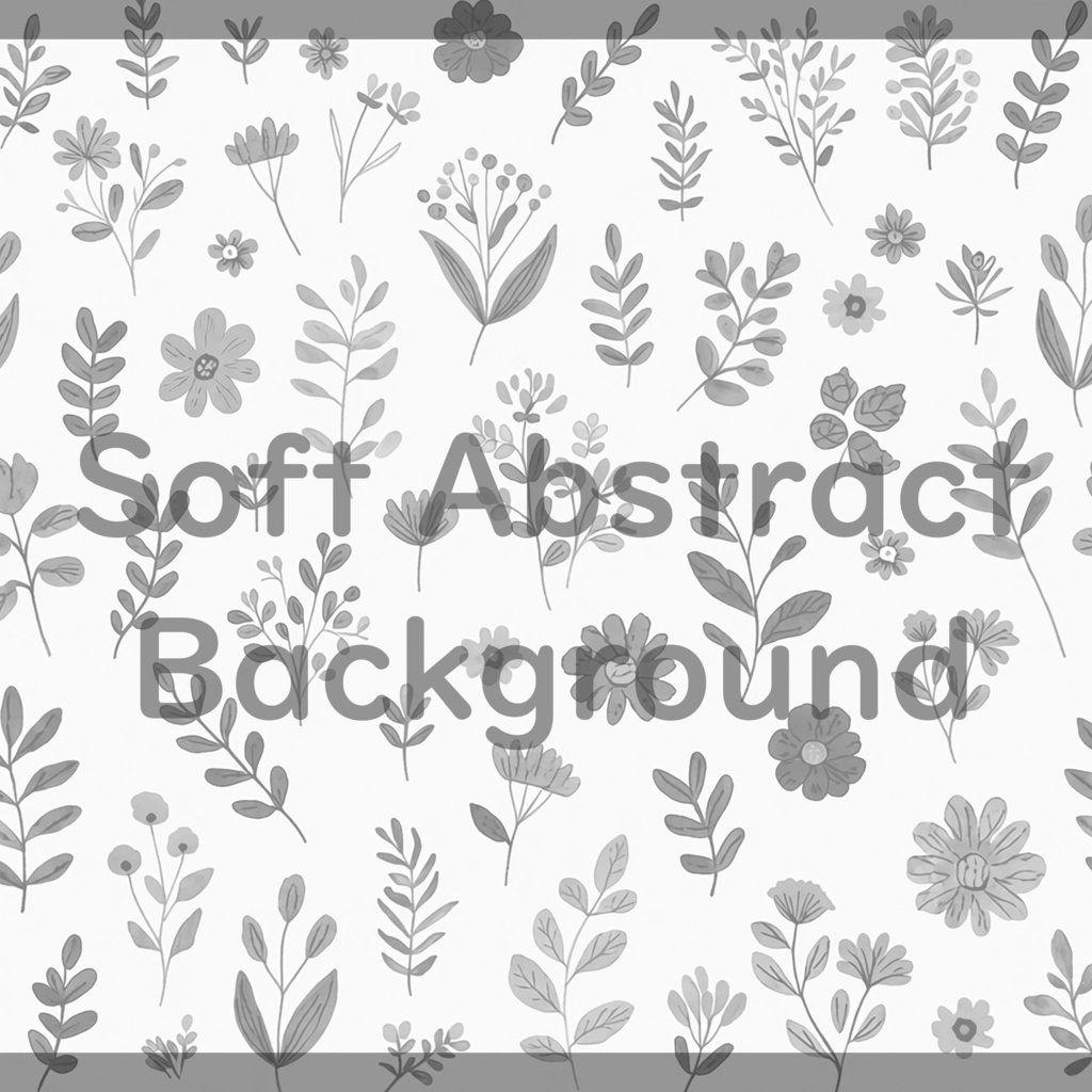 04_ナチュラルボタニカルフラワーパターン背景素材|やさしい北欧風草花装飾模様(4色セット)
