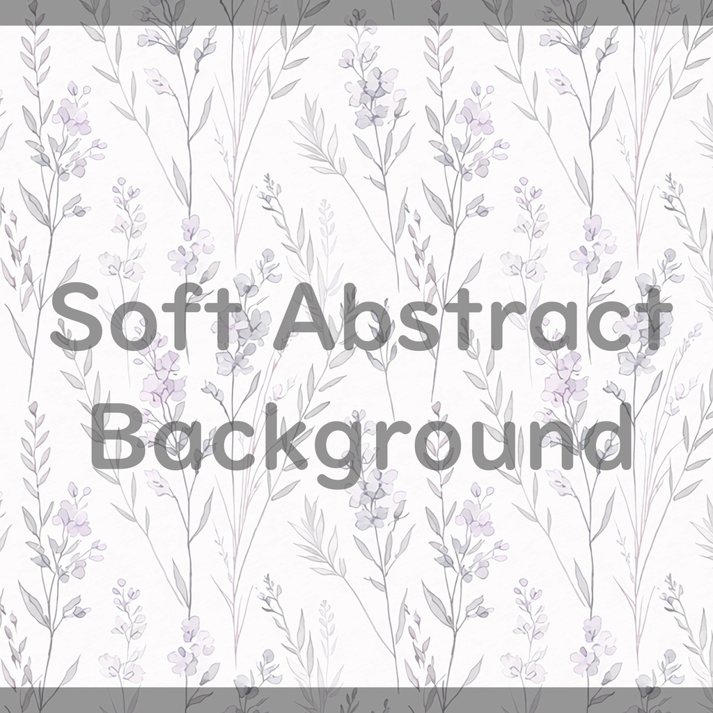 03_淡彩ボタニカルパターン背景素材|やさしい縦流れ草花デザイン(4色セット)