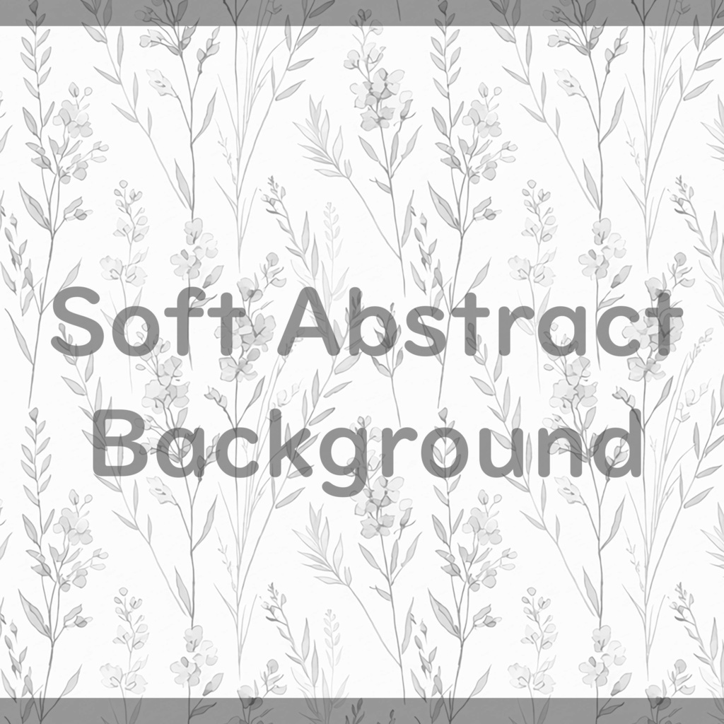 04_淡彩ボタニカルパターン背景素材|やさしい縦流れ草花デザイン(4色セット)