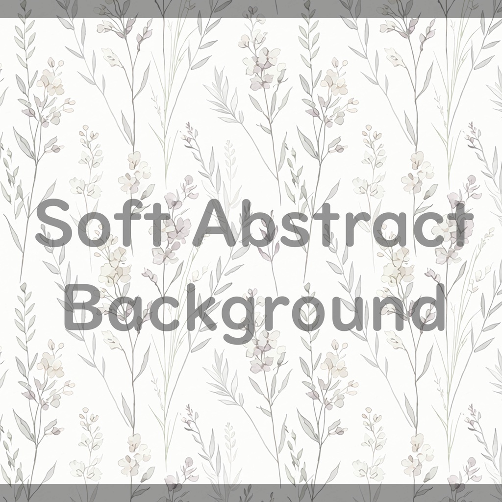 04_淡彩ボタニカルパターン背景素材|やさしい縦流れ草花デザイン(4色セット)