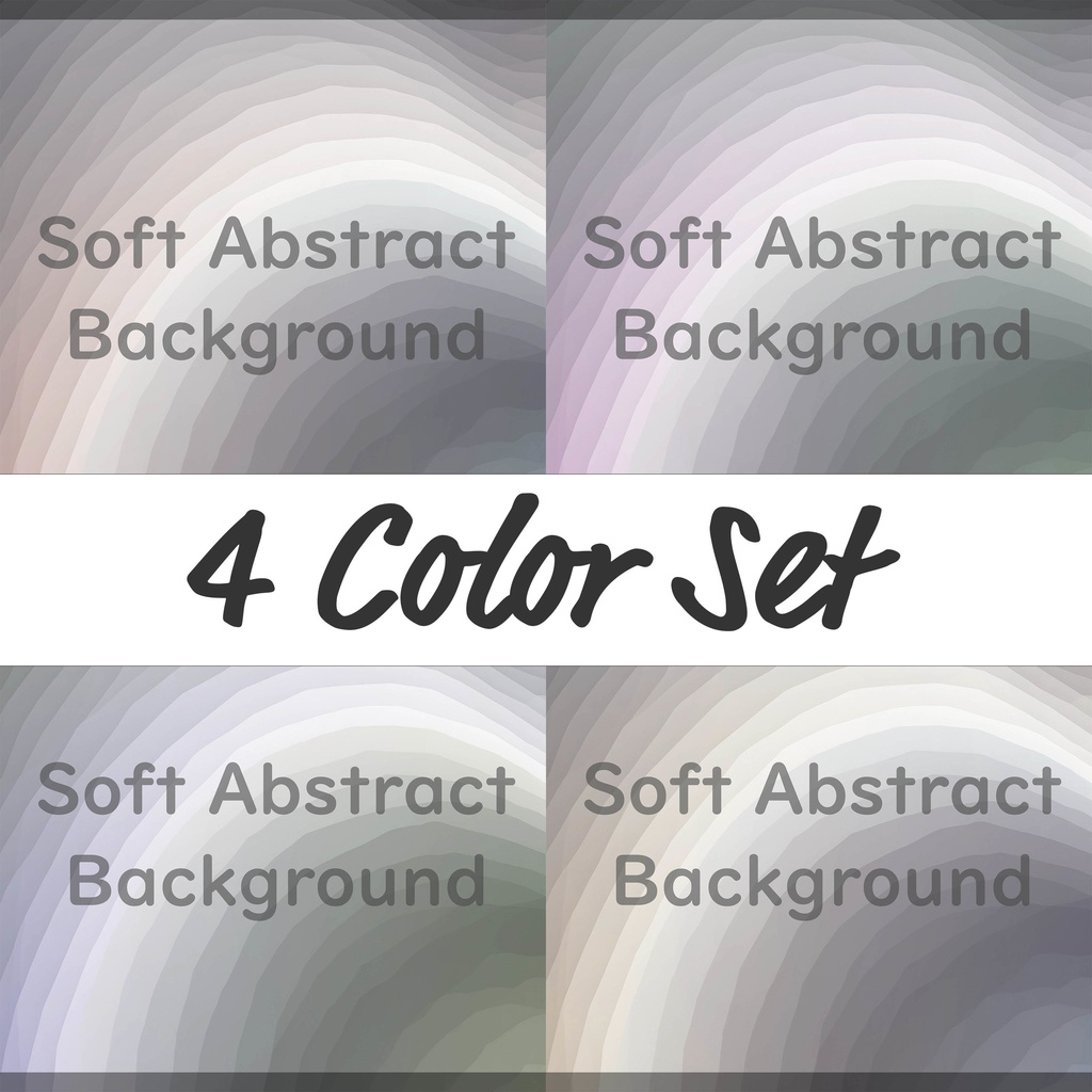 03_やさしいレイヤードグラデーション抽象背景素材｜淡彩ホライゾンシェードデザイン（4色セット）