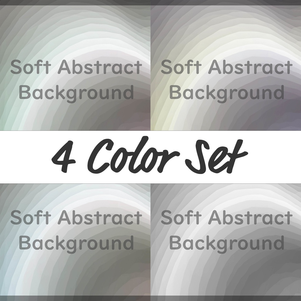 04_やさしいレイヤードグラデーション抽象背景素材｜淡彩ホライゾンシェードデザイン（4色セット）