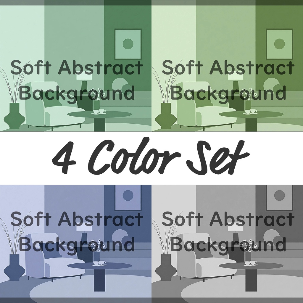 02_心地よい暮らしの室内背景素材|ナチュラル空間イメージ(4色セット)
