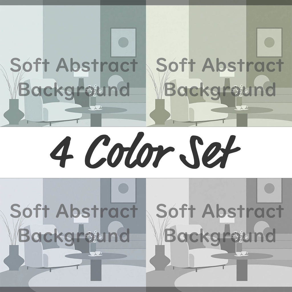 04_心地よい暮らしの室内背景素材｜ナチュラル空間イメージ（4色セット）