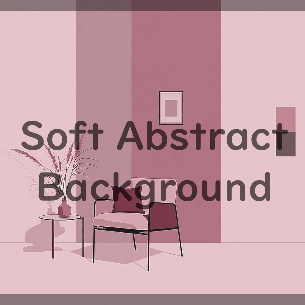 01_穏やかな室内シーン背景素材|シンプル居住空間(4色セット)