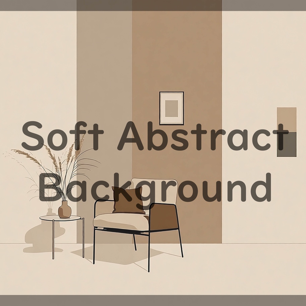 08_穏やかな室内シーン背景素材|シンプル居住空間(16色セット)