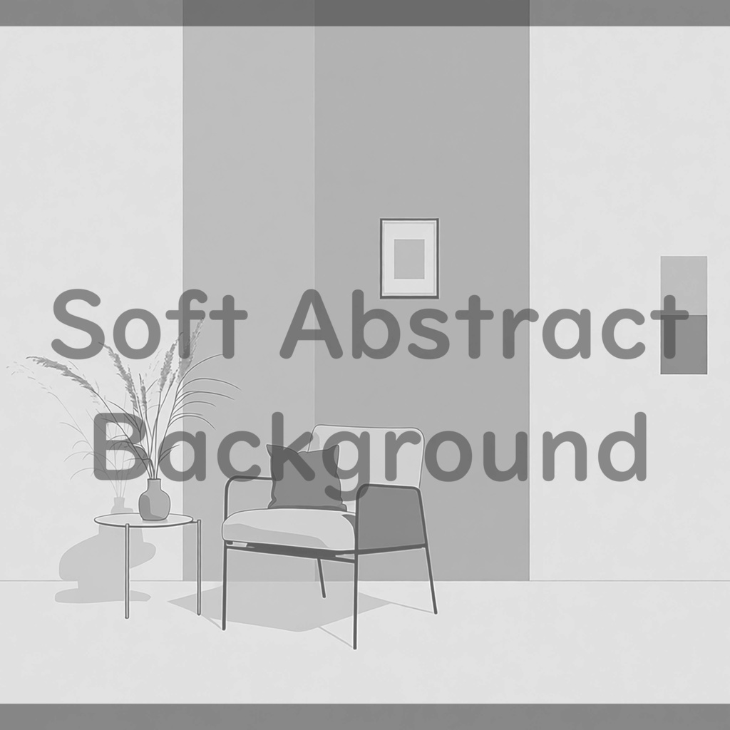 08_穏やかな室内シーン背景素材|シンプル居住空間(16色セット)