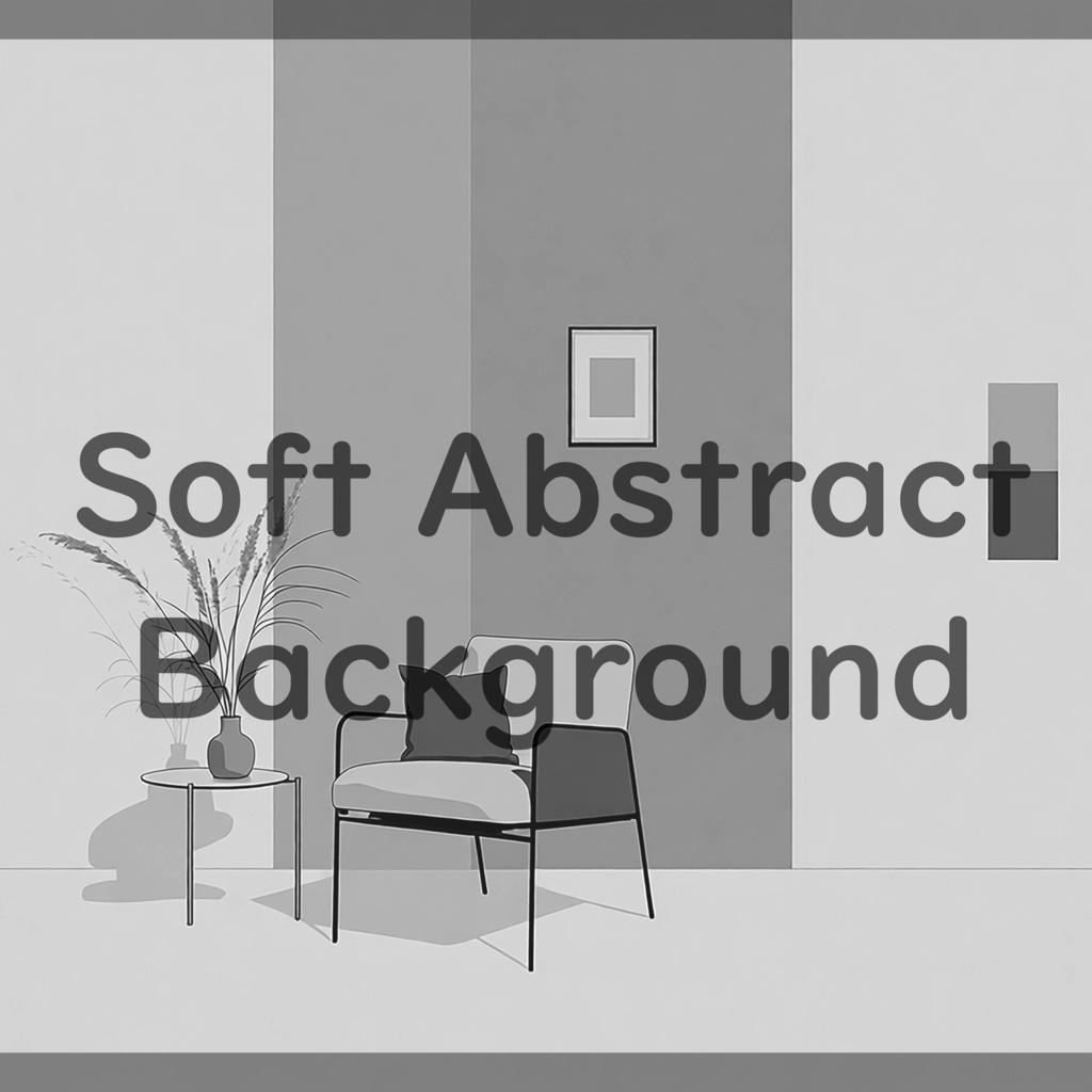 08_穏やかな室内シーン背景素材|シンプル居住空間(16色セット)