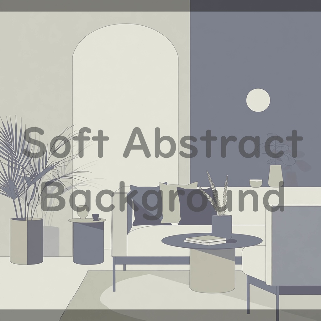 06_静かなモダンリビング空間背景素材|洗練インテリアシーン(8色セット)