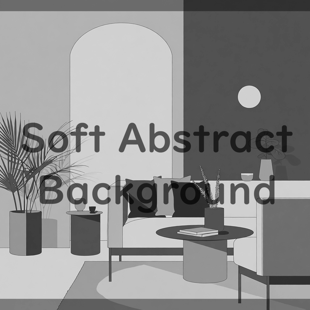 07_静かなモダンリビング空間背景素材|洗練インテリアシーン(12色セット)