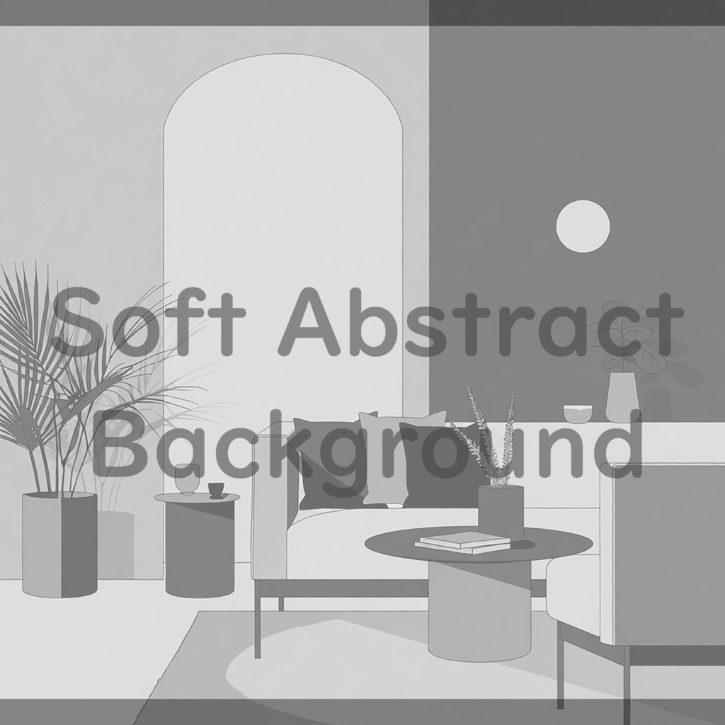 08_静かなモダンリビング空間背景素材|洗練インテリアシーン(16色セット)