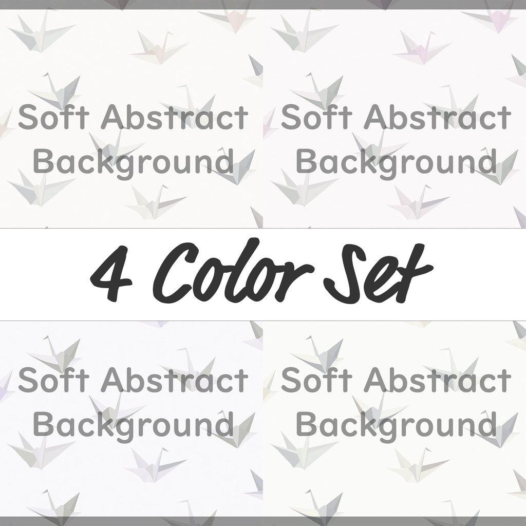 03_やさしい折り鶴パターン背景素材|穏やかな和風イメージ(4色セット)