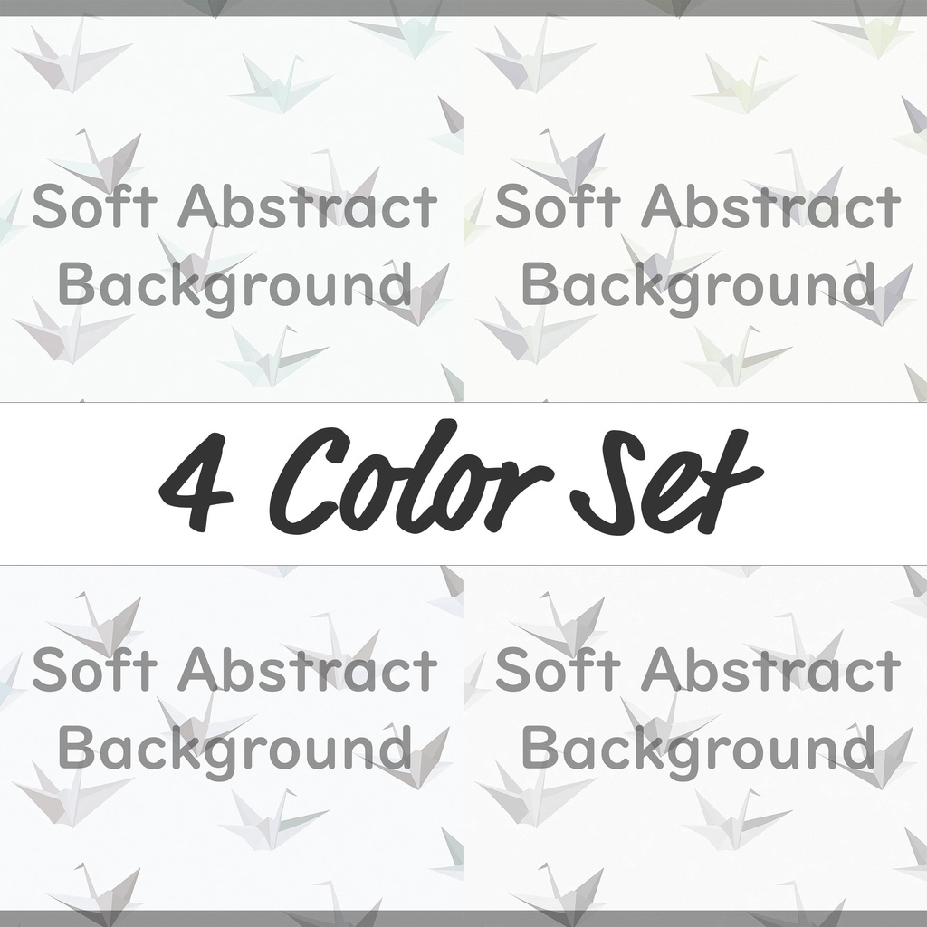 04_やさしい折り鶴パターン背景素材|穏やかな和風イメージ(4色セット)