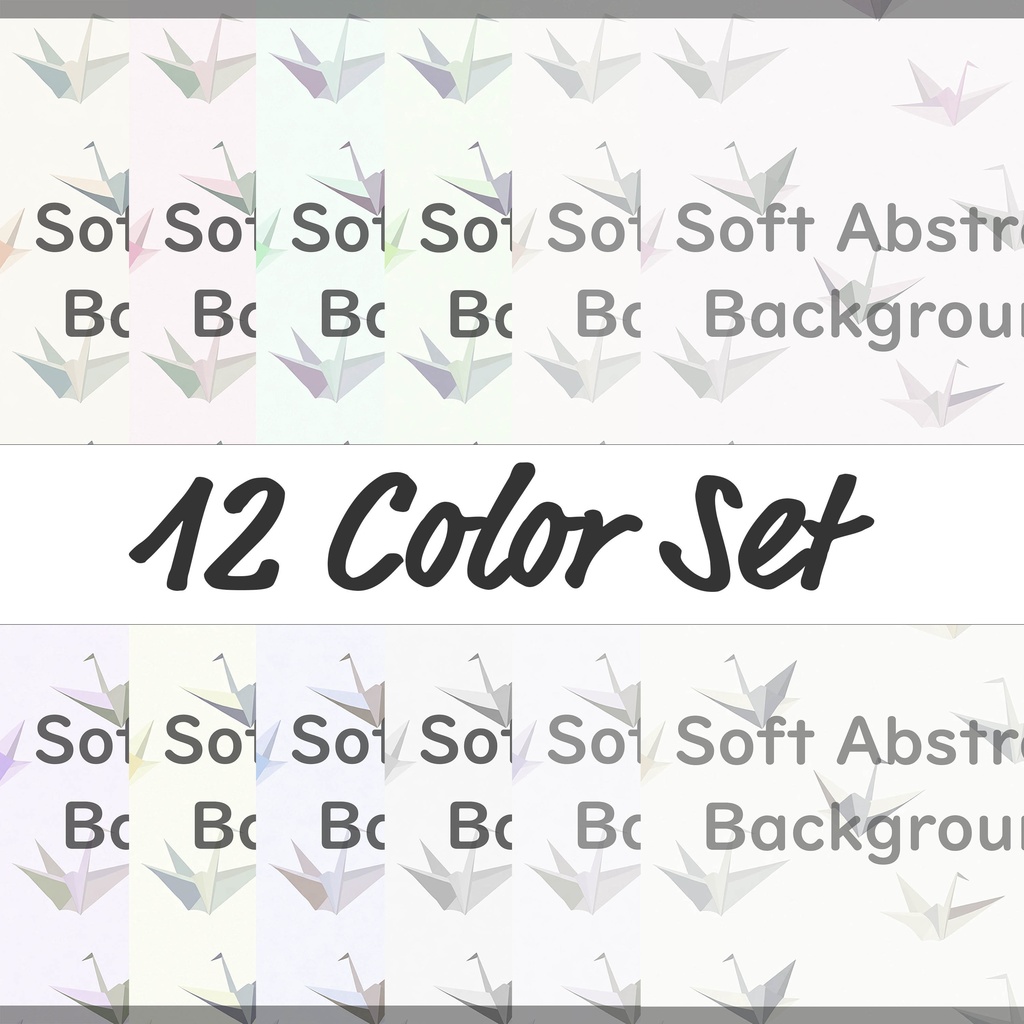 07_やさしい折り鶴パターン背景素材|穏やかな和風イメージ(12色セット)