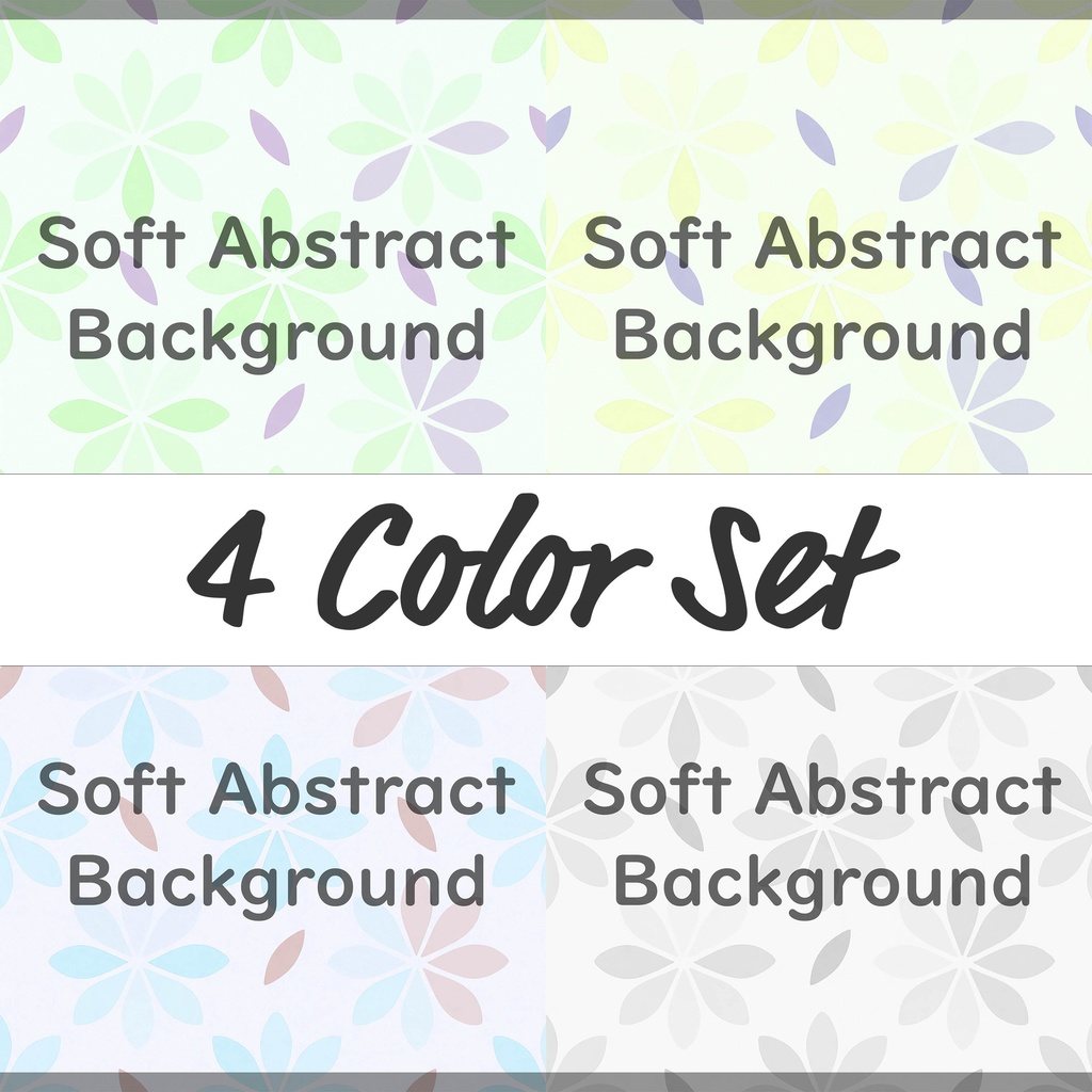 02_やさしい花びらパターン背景素材|穏やかなフラワーイメージ(4色セット)