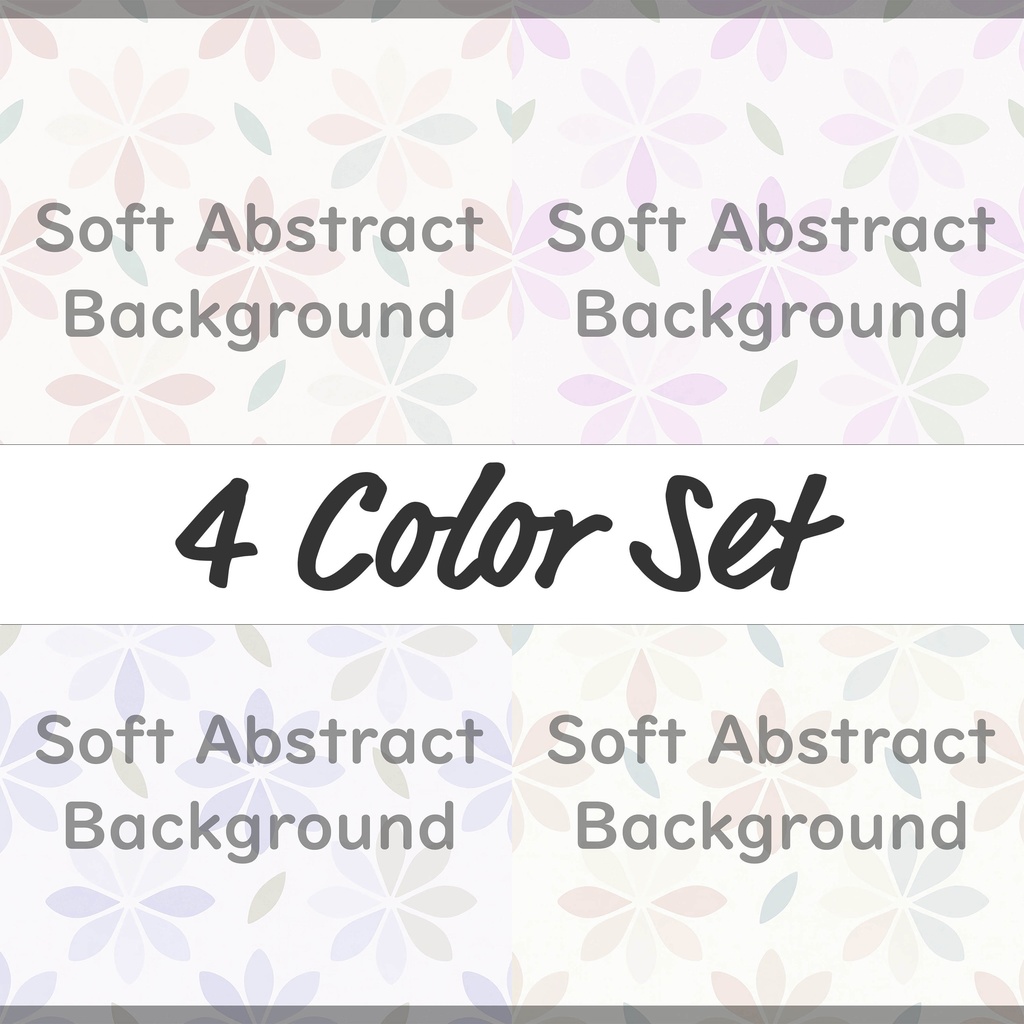 03_やさしい花びらパターン背景素材|穏やかなフラワーイメージ(4色セット)