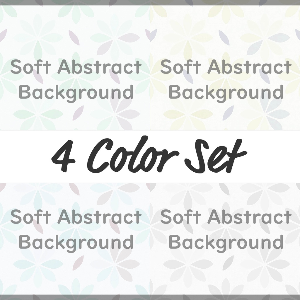 04_やさしい花びらパターン背景素材|穏やかなフラワーイメージ(4色セット)