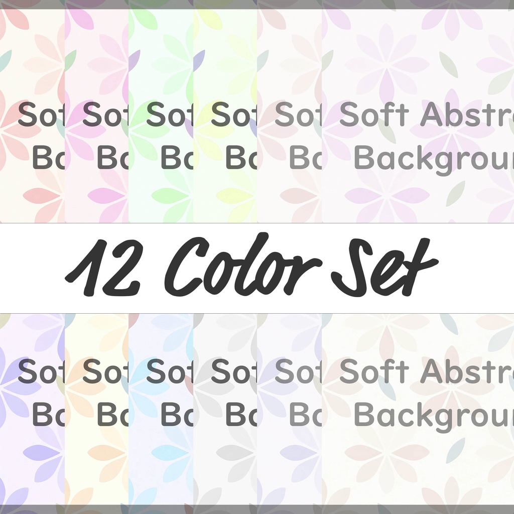 07_やさしい花びらパターン背景素材｜穏やかなフラワーイメージ（12色セット）