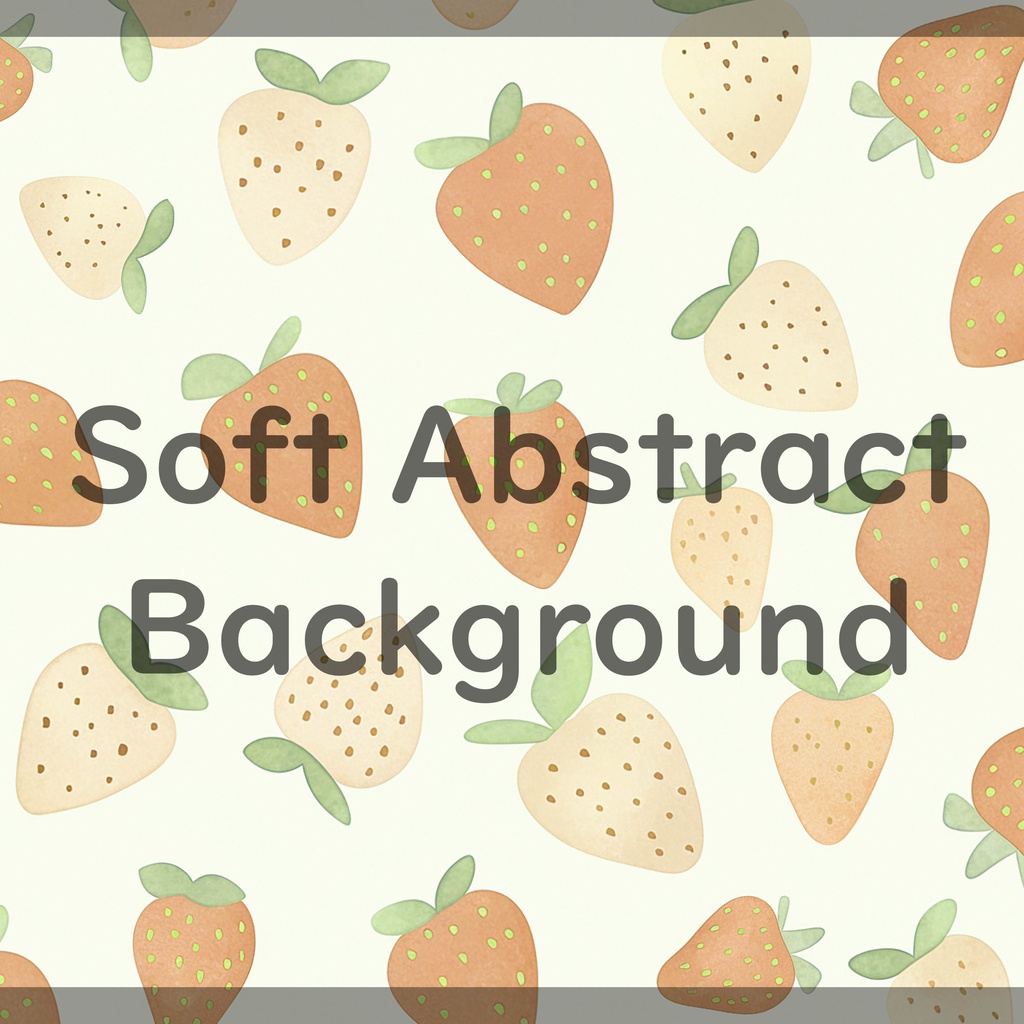 01_かわいいいちごモチーフ背景素材|やさしいフルーツパターン(4色セット)