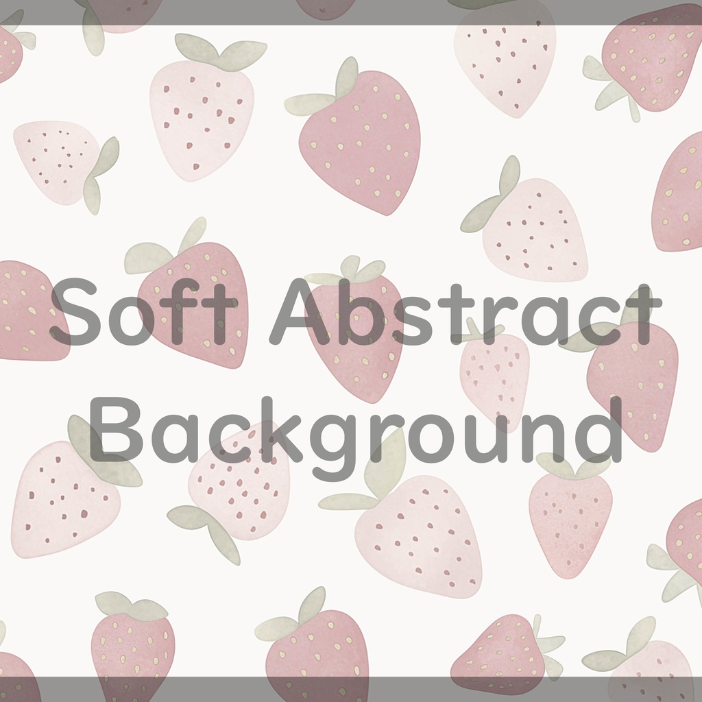 03_かわいいいちごモチーフ背景素材|やさしいフルーツパターン(4色セット)
