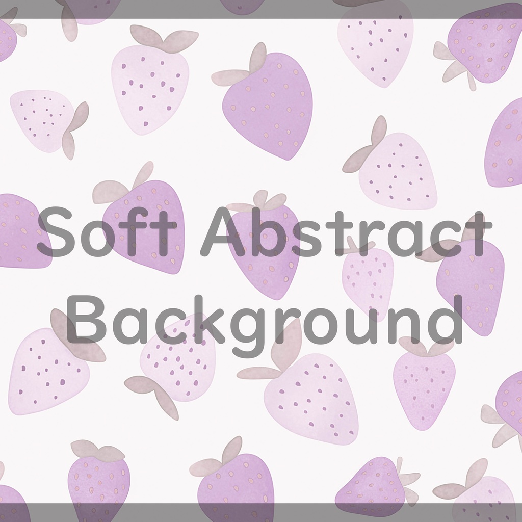 03_かわいいいちごモチーフ背景素材|やさしいフルーツパターン(4色セット)