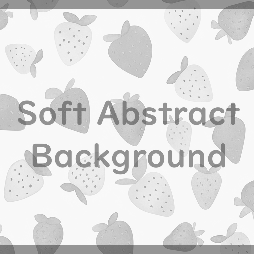 04_かわいいいちごモチーフ背景素材|やさしいフルーツパターン(4色セット)