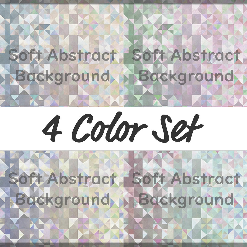 03_きらめくホログラムモザイク背景素材|抽象デザイン(4色セット)